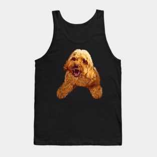 Cute smiling Cavapoo Cavoodle puppy dog - cavalier king charles spaniel poodle, puppy love Tank Top